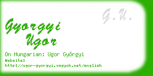 gyorgyi ugor business card