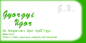 gyorgyi ugor business card